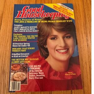 Vintage Good Housekeeping Magazine February 1982 Princess Diana Lana Turner